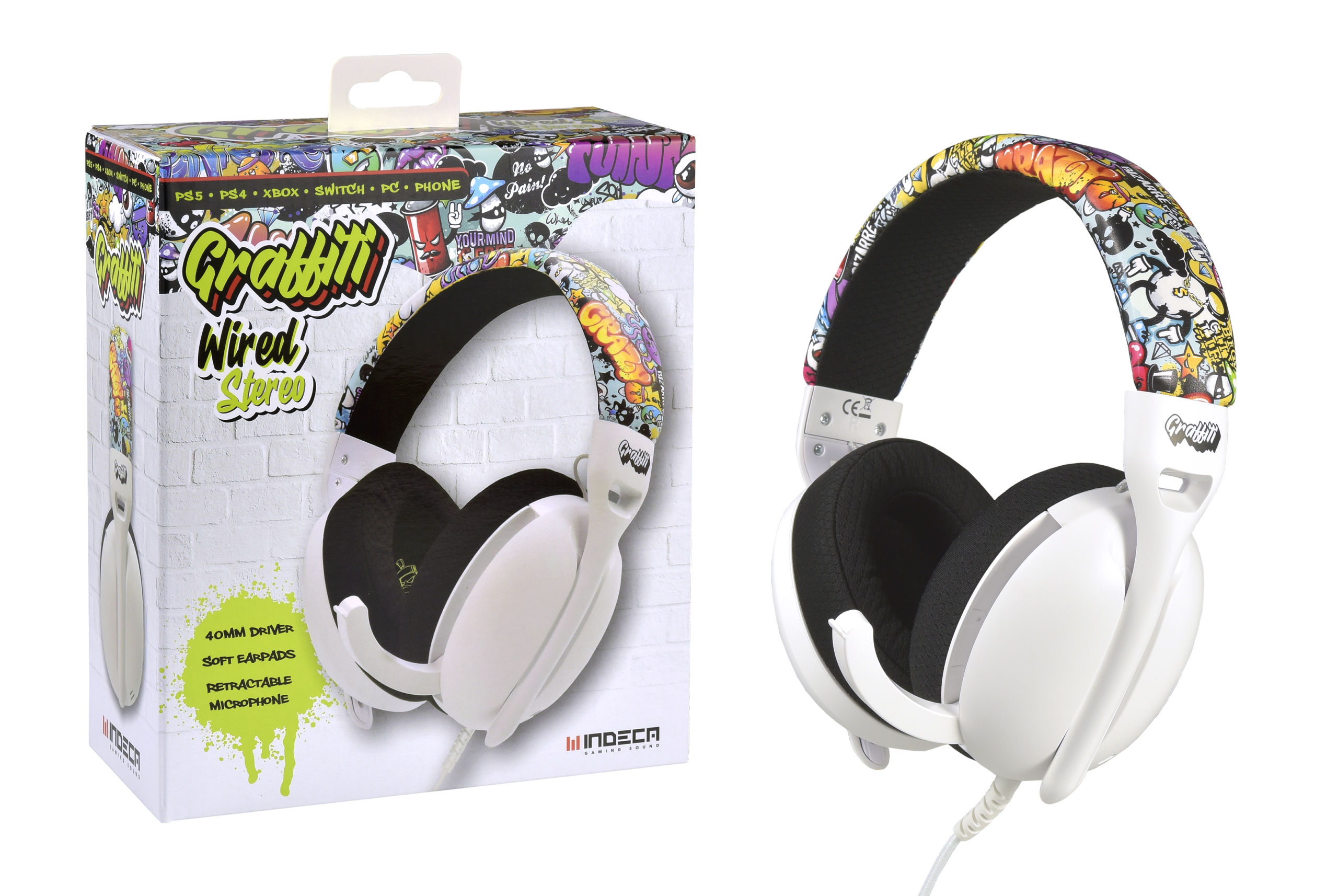 GRAFFITI 25 Multiplatform Headphone for PS5, PS4, SWITCH, Xbox, PC & Smartphone